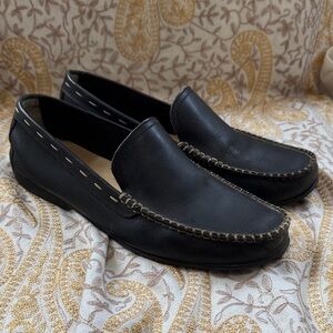 Frye Mens Black Leather Loafer